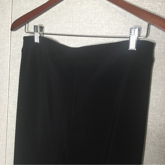 Joseph Ribkoff Black Velvet High Waist Pants - Picture 6 of 7